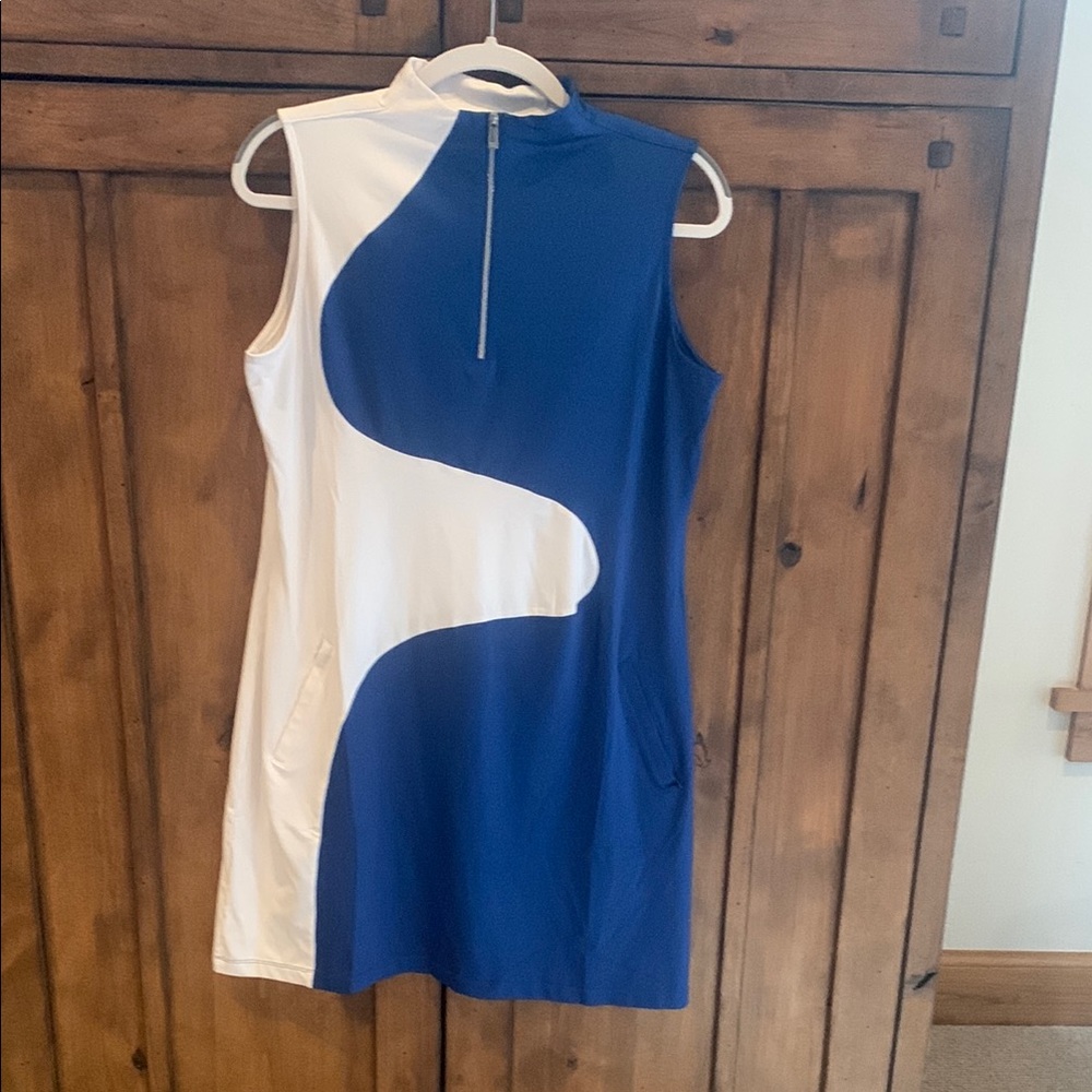 Blue and White Tail Golf Dress with Panties